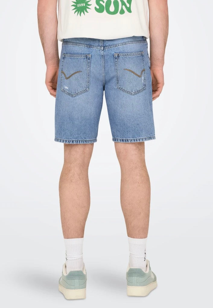 only-sons-edge-ram-short-jean-bleu-clair image 2