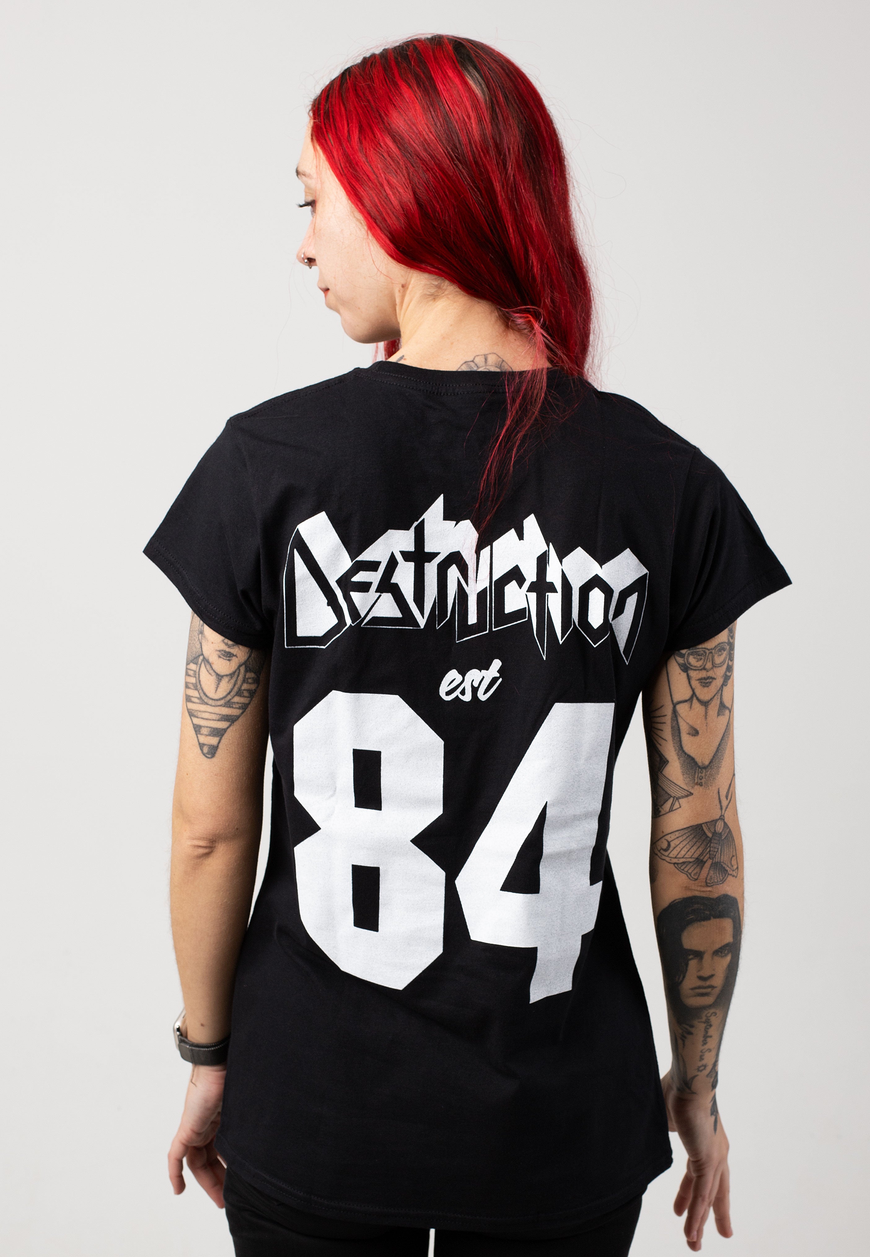 destruction-skull-t-shirt-femme-girly-thrash-metal-noir-s image 2
