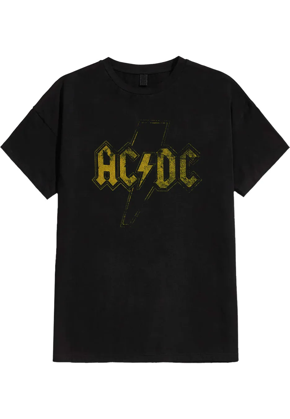 ac-dc-distress-flash-t-shirt-noir-taille-m-hard-rock image 1
