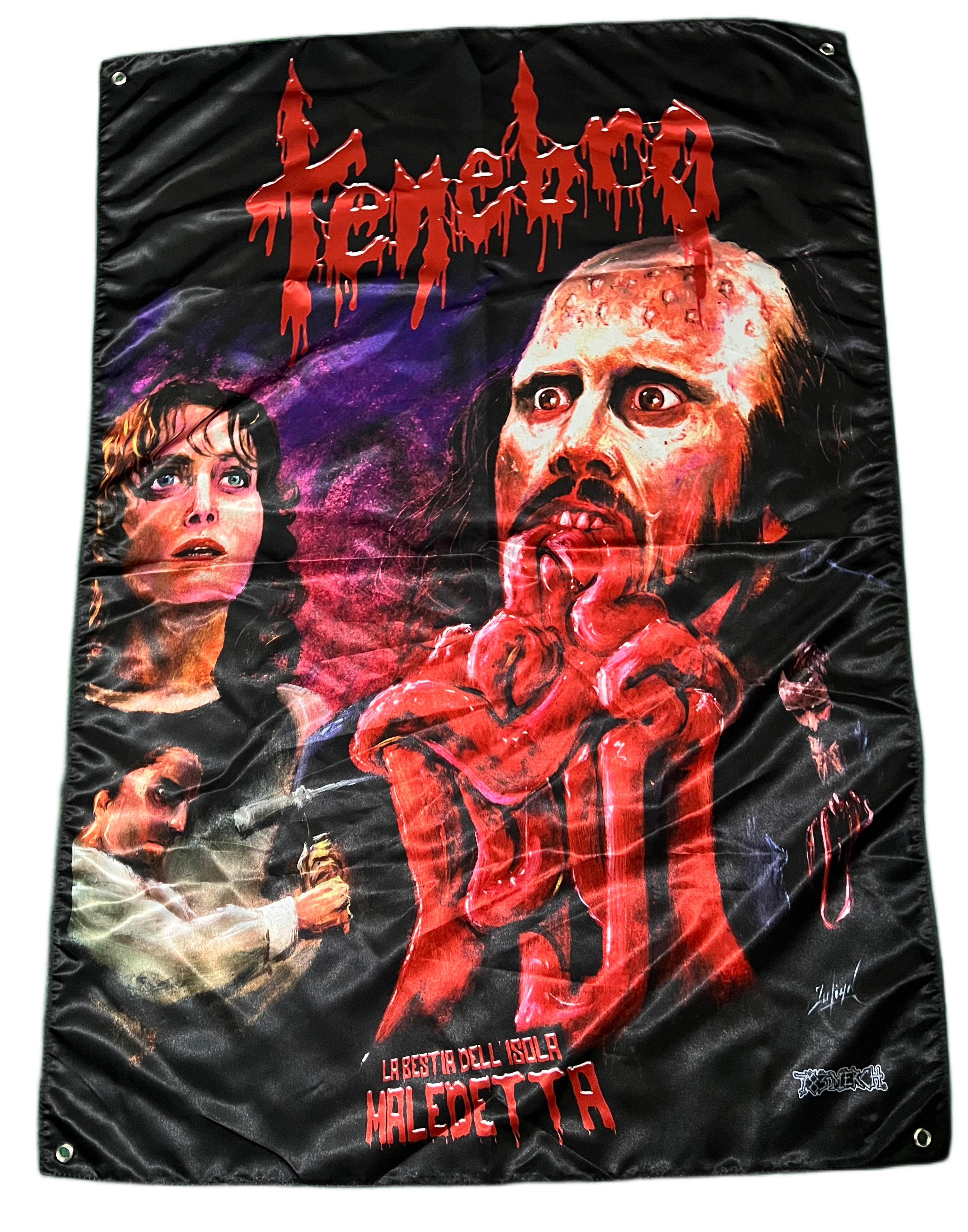 tenebro-la-bestia-drapeau-tissu-100x70-cm image 2