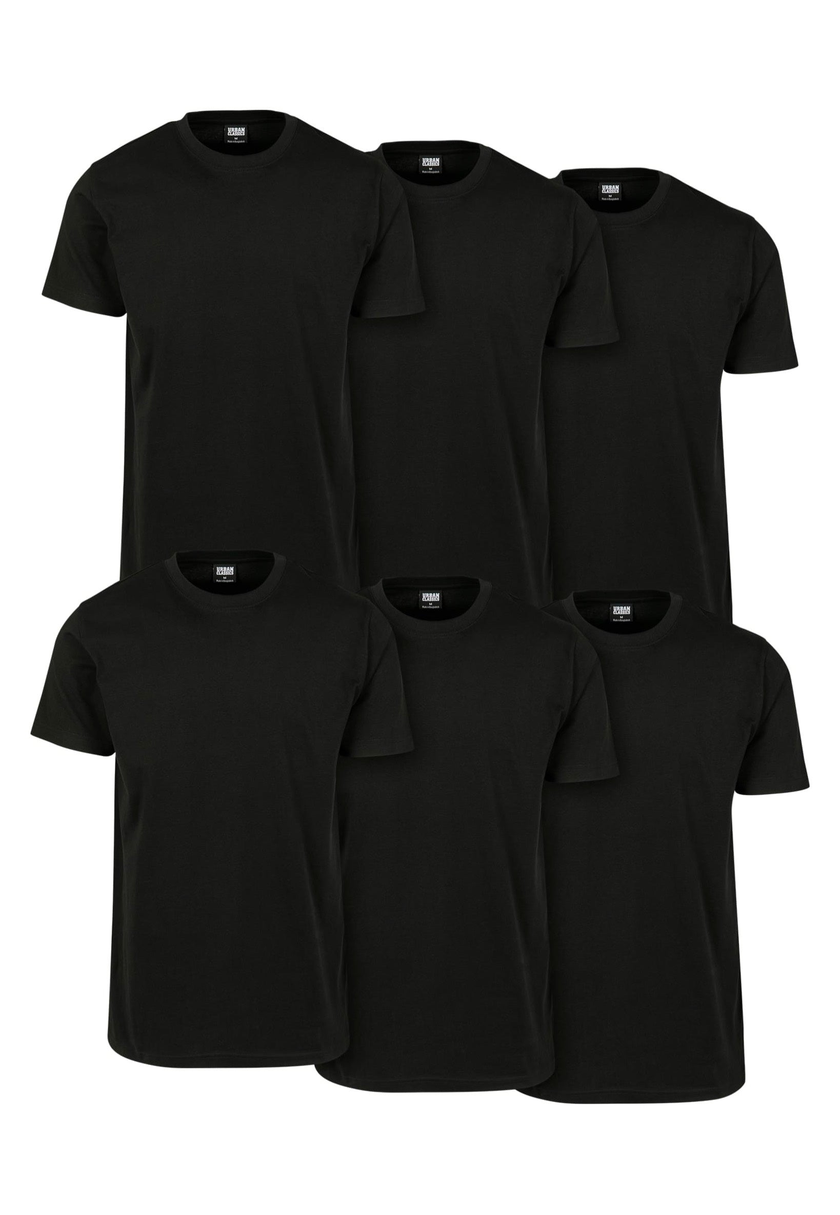 urban-classics-basic-pack-6-t-shirt-noir-homme-taille-m image 1