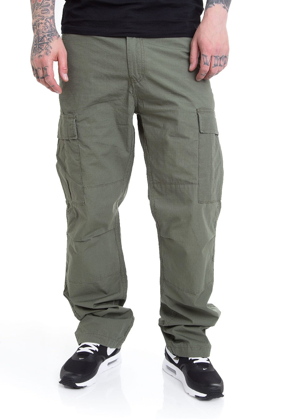 vintage-industries-tyrone-bdu-pantalon-cargo-olive-w32-coton image 1