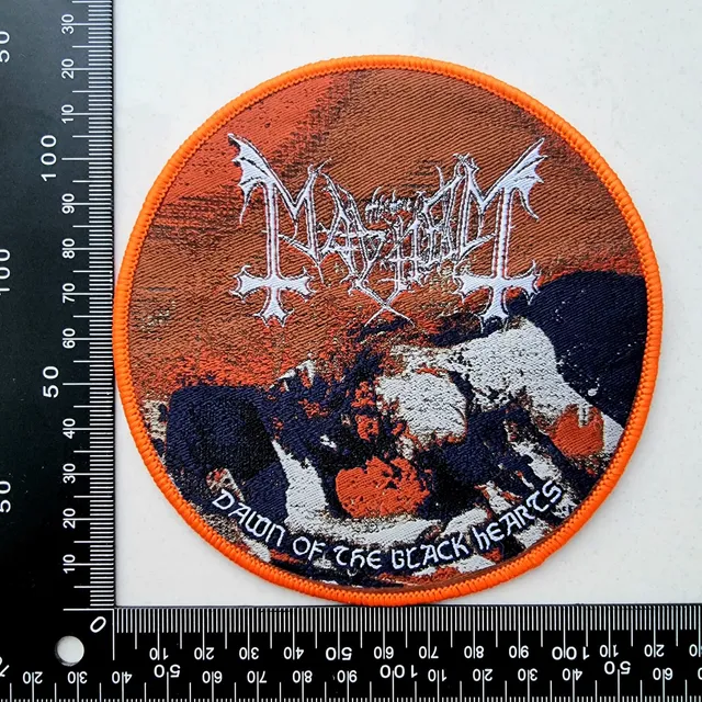 783punx-small-patch-mayhem-dawn-of-the-black-hearts-cusson-bordure-orange image 1