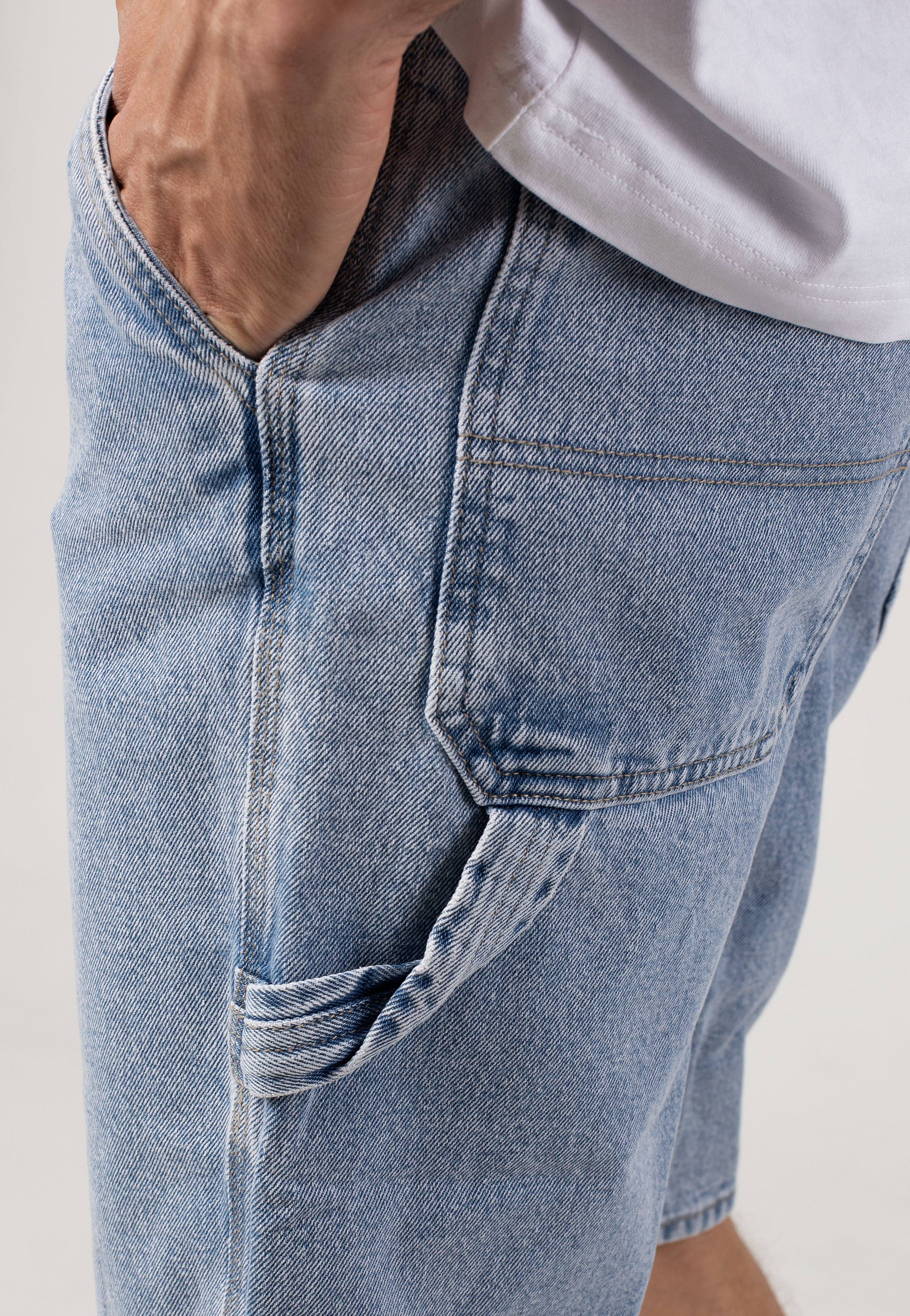 only-sons-edge-car-short-jean-homme-bleu-clair-m image 6