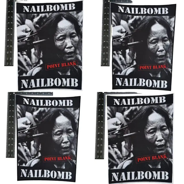nailbomb-point-blank-backpatch-cusson-bordure-noire image 1