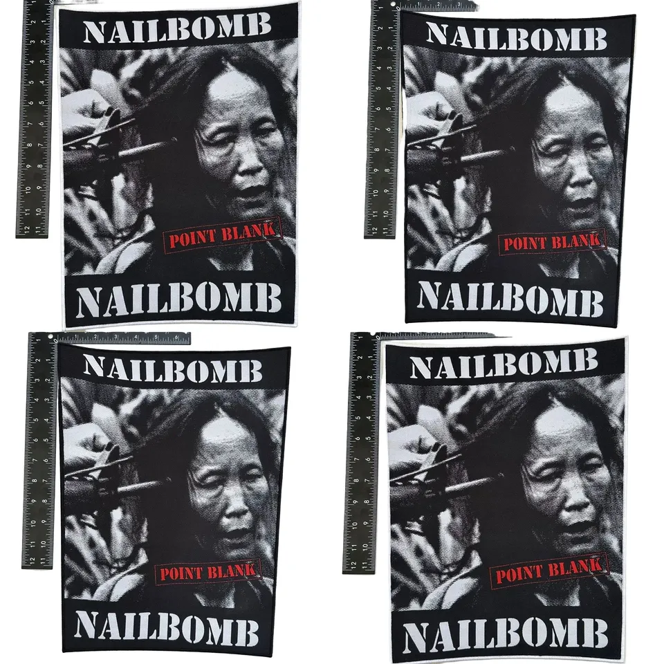 nailbomb-point-blank-backpatch-cusson-bordure-noire image 1