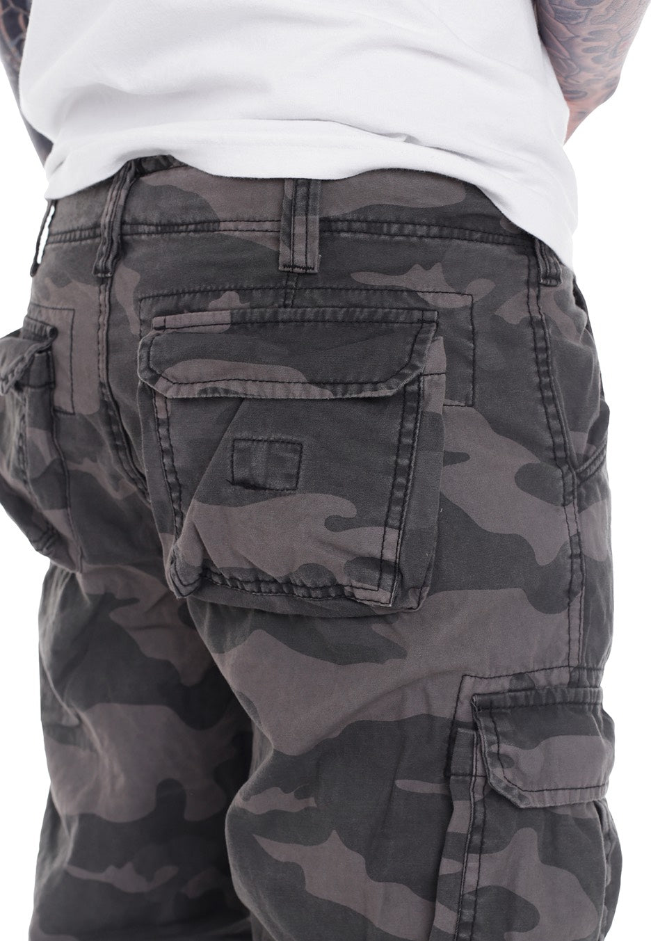 surplus-airborne-vintage-pantalon-cargo-camo-noir-homme image 5