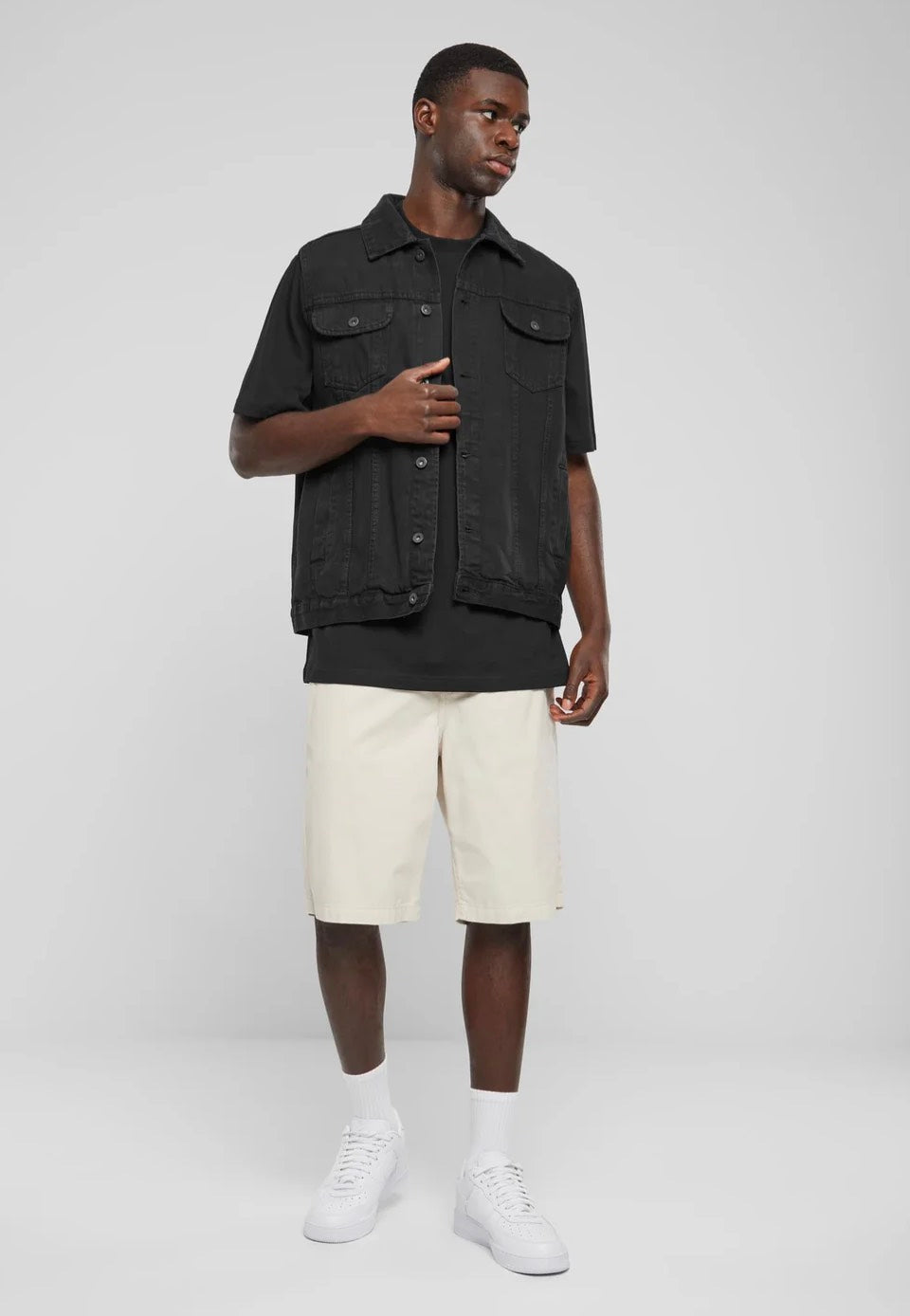 urban-classics-denim-black-dark-gilet-jean-noir-taille-l image 3