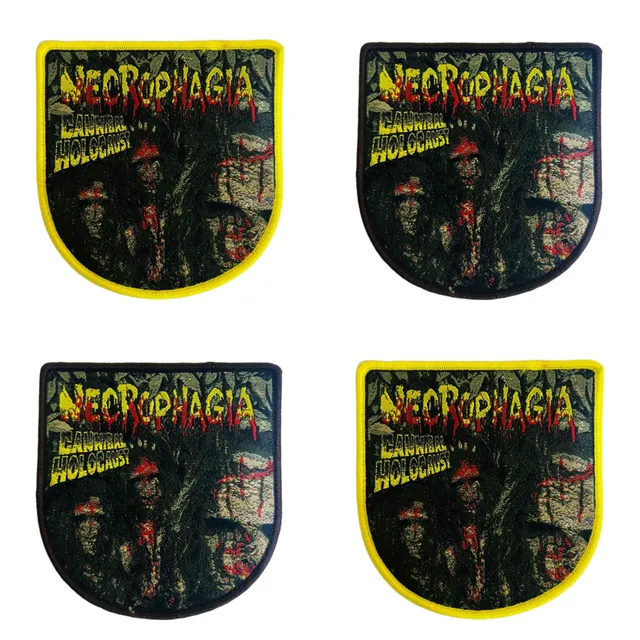 necrophagia-cannibal-holocaust-patch-tiss-bordure-jaune image 1