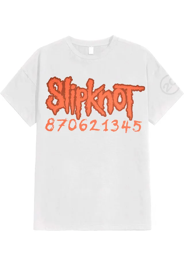 slipknot-20th-anniversary-card-white-t-shirt-blanc-homme image 1