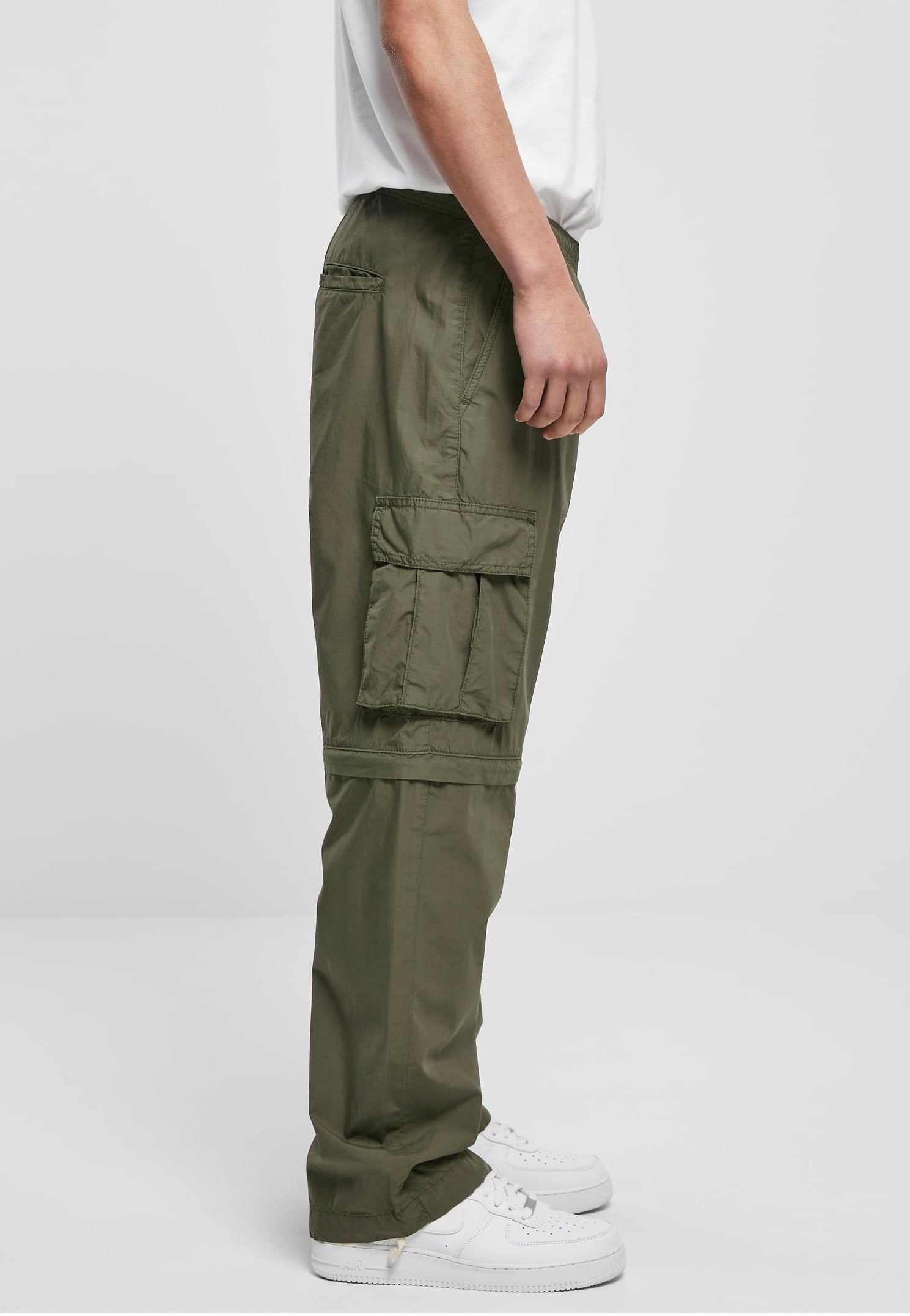 urban-classics-zip-away-olive-pantalon-cargo-vert-coton image 3