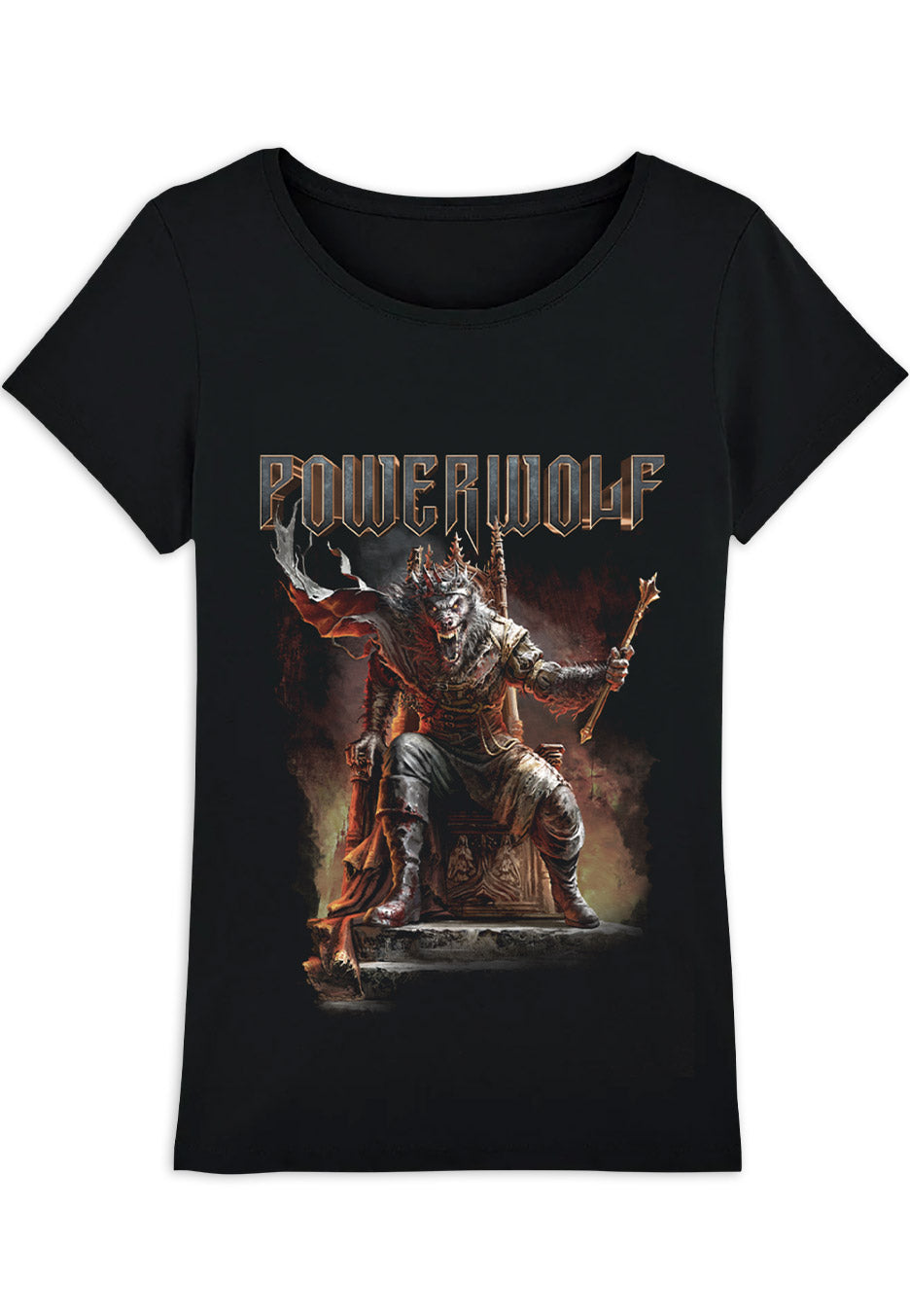 powerwolf-wake-up-the-wicked-t-shirt-femme-noir image 1