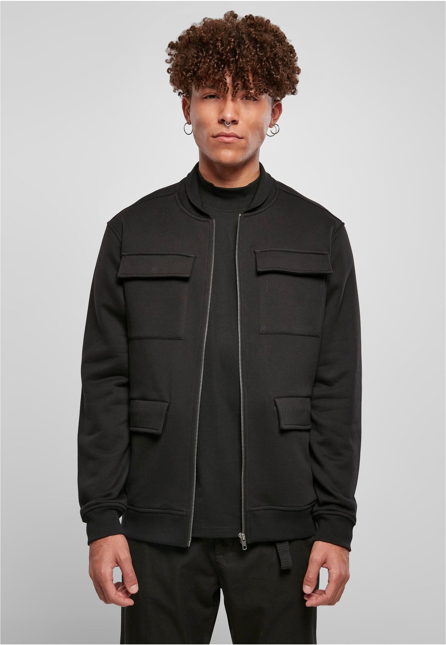 urban-classics-m65-sweat-bomber-veste-noir-homme image 2