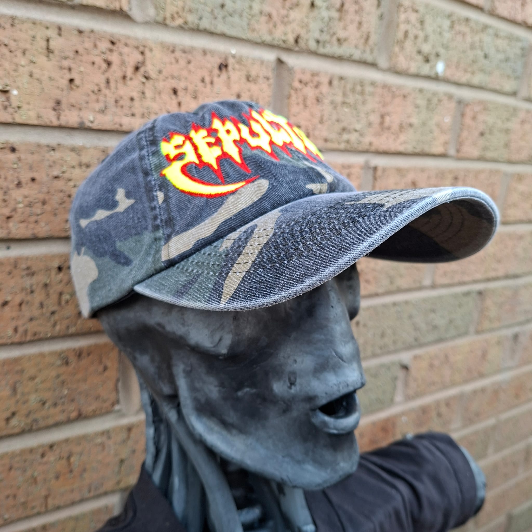 783punx-caps-sepultura-old-casquette-dad-cap-camo-vert-phospho image 3