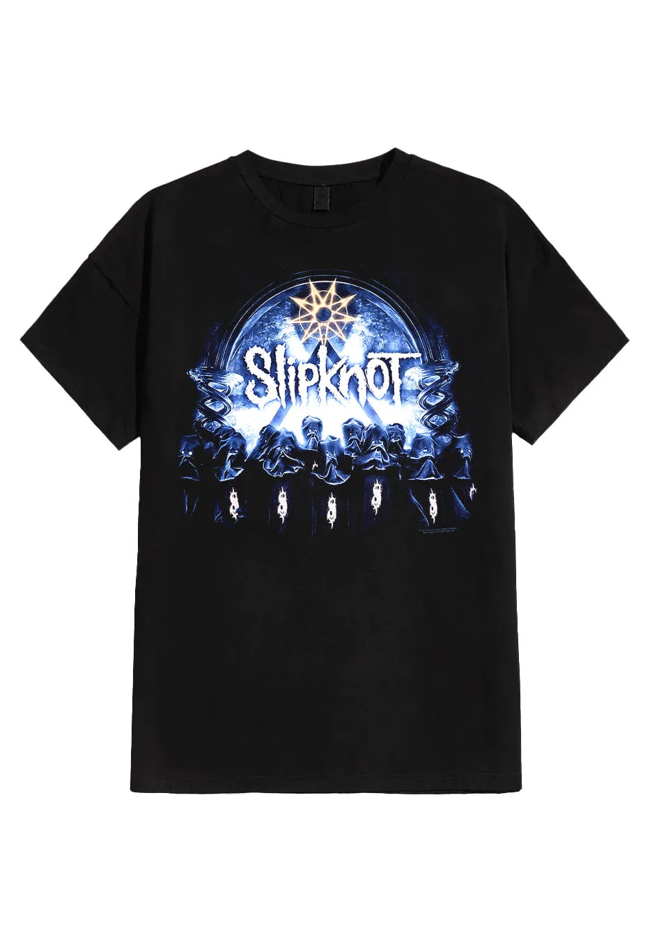 slipknot-blue-horizon-logo-t-shirt-noir-nu-metal image 1