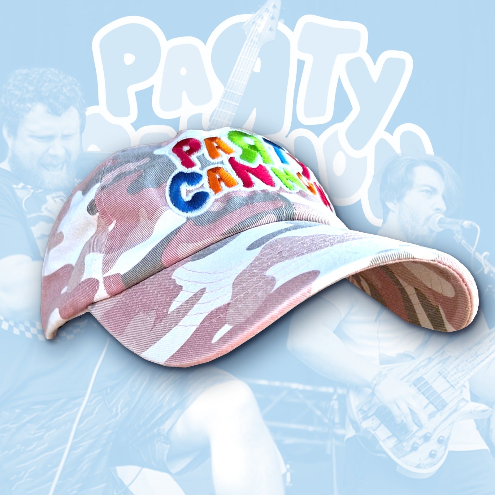 party-cannon-glow-in-the-dark-casquette-dad-camo-rose image 1