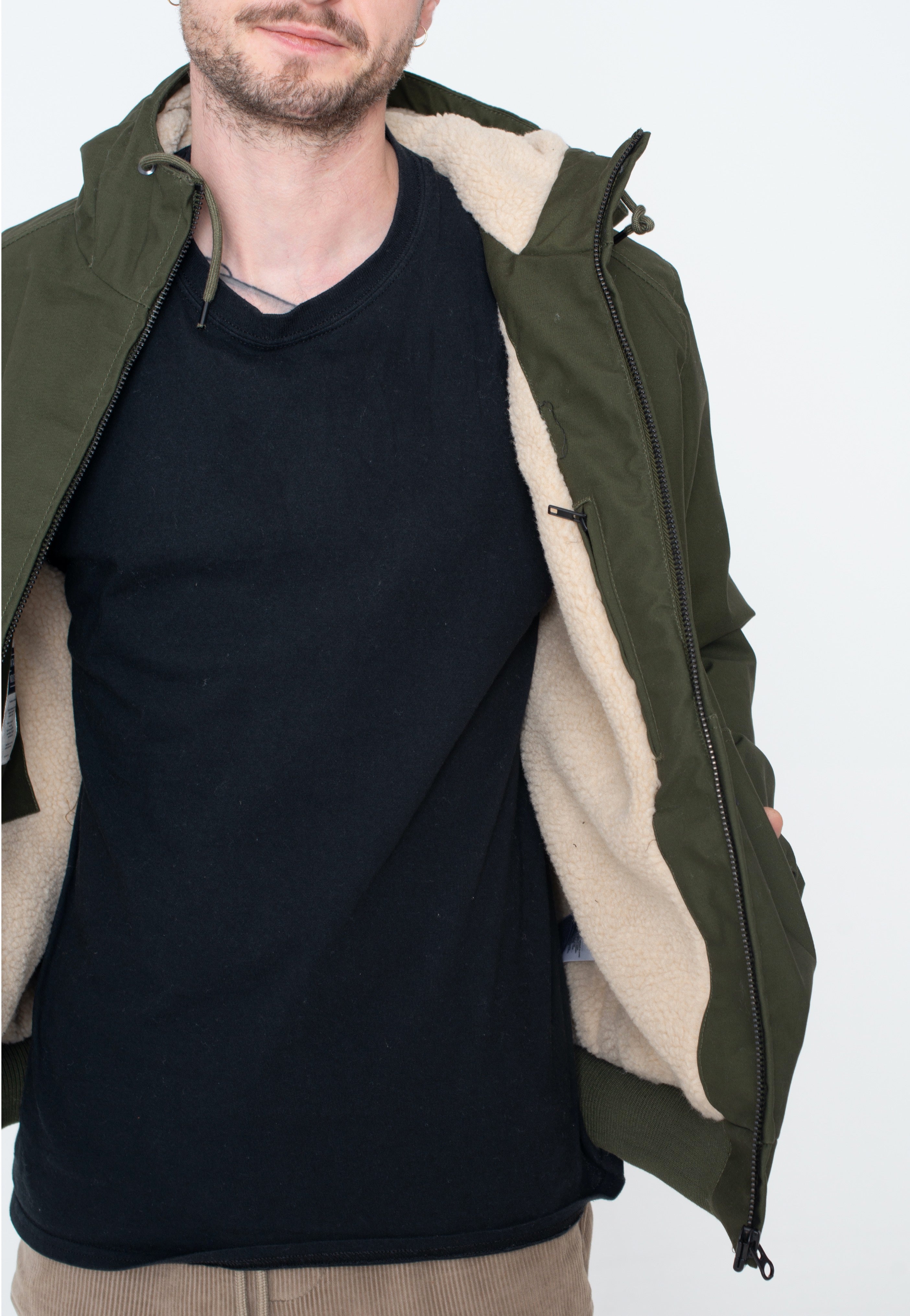 vintage-industries-datton-veste-olive-hiver-homme image 7