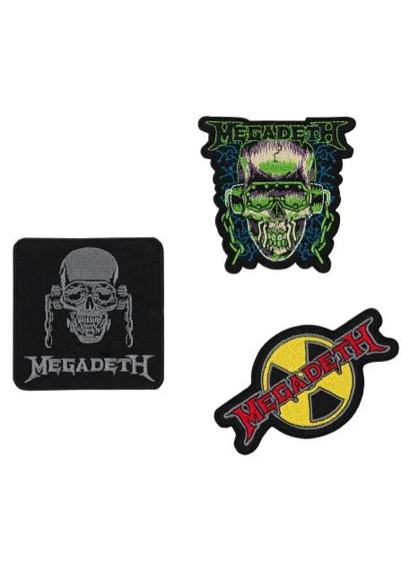 megadeth-set-of-3-patch-cusson-thrash-metal-multicolore image 1