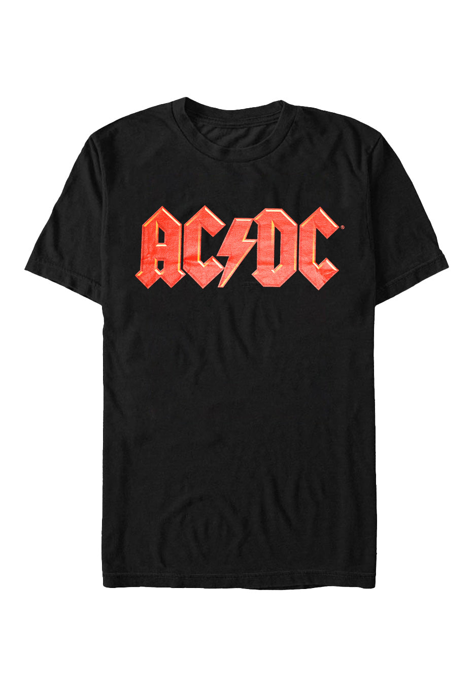 ac-dc-red-logo-t-shirt-noir-homme-manches-courtes image 1