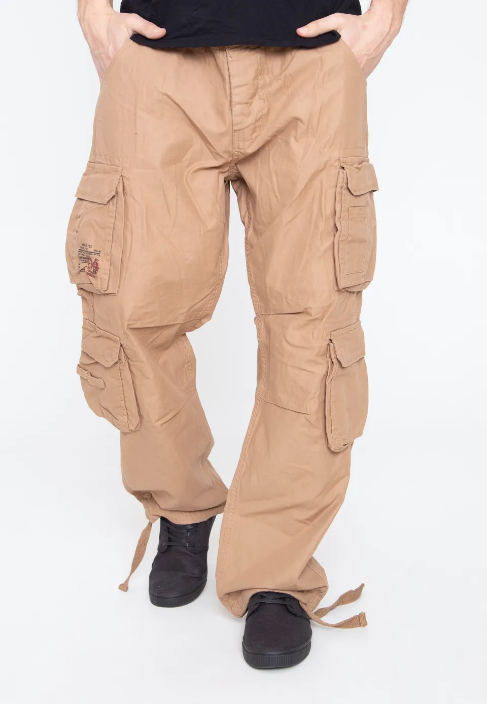 surplus-airborne-vintage-beige-pantalon-baggy-beige-coton image 1