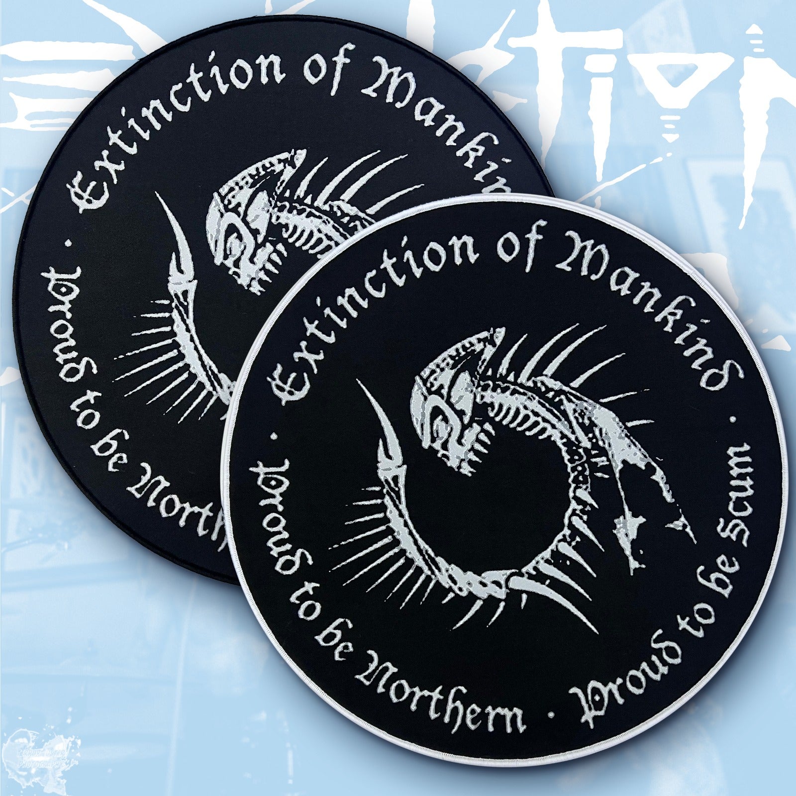 783punx-extinction-of-mankind-proud-to-be-scum-backpatch-bordure-noire image 1