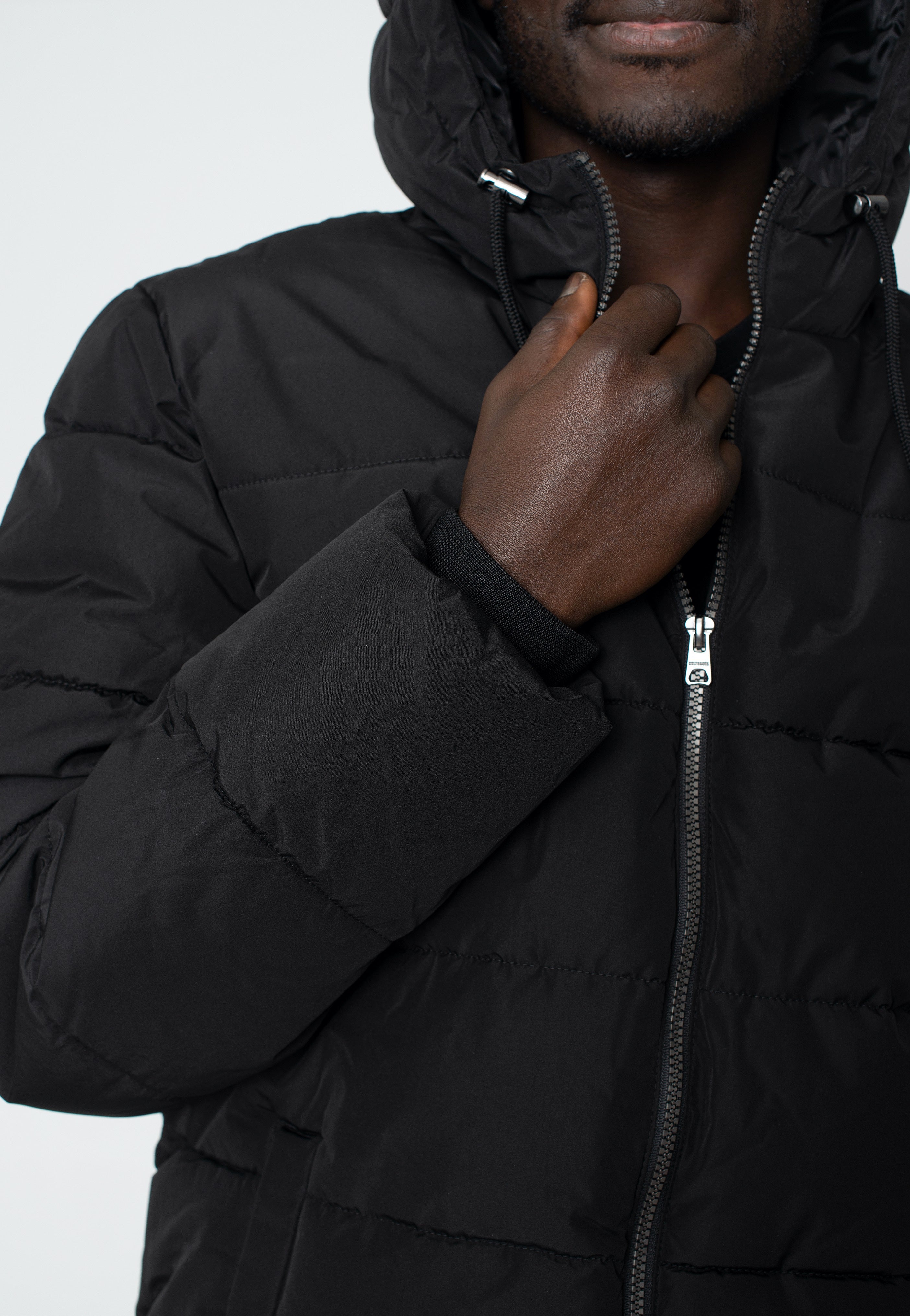only-sons-melvin-life-quilt-hood-veste-noire-homme image 4