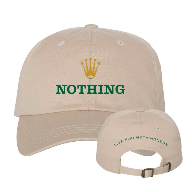 nothing-crown-casquette-dad-hat-brod-e-tan image 1