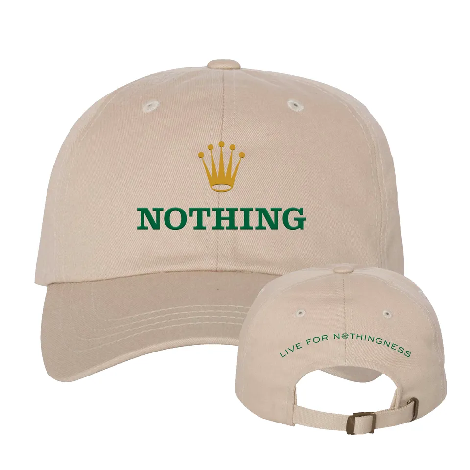 nothing-crown-casquette-dad-hat-brod-e-tan image 1