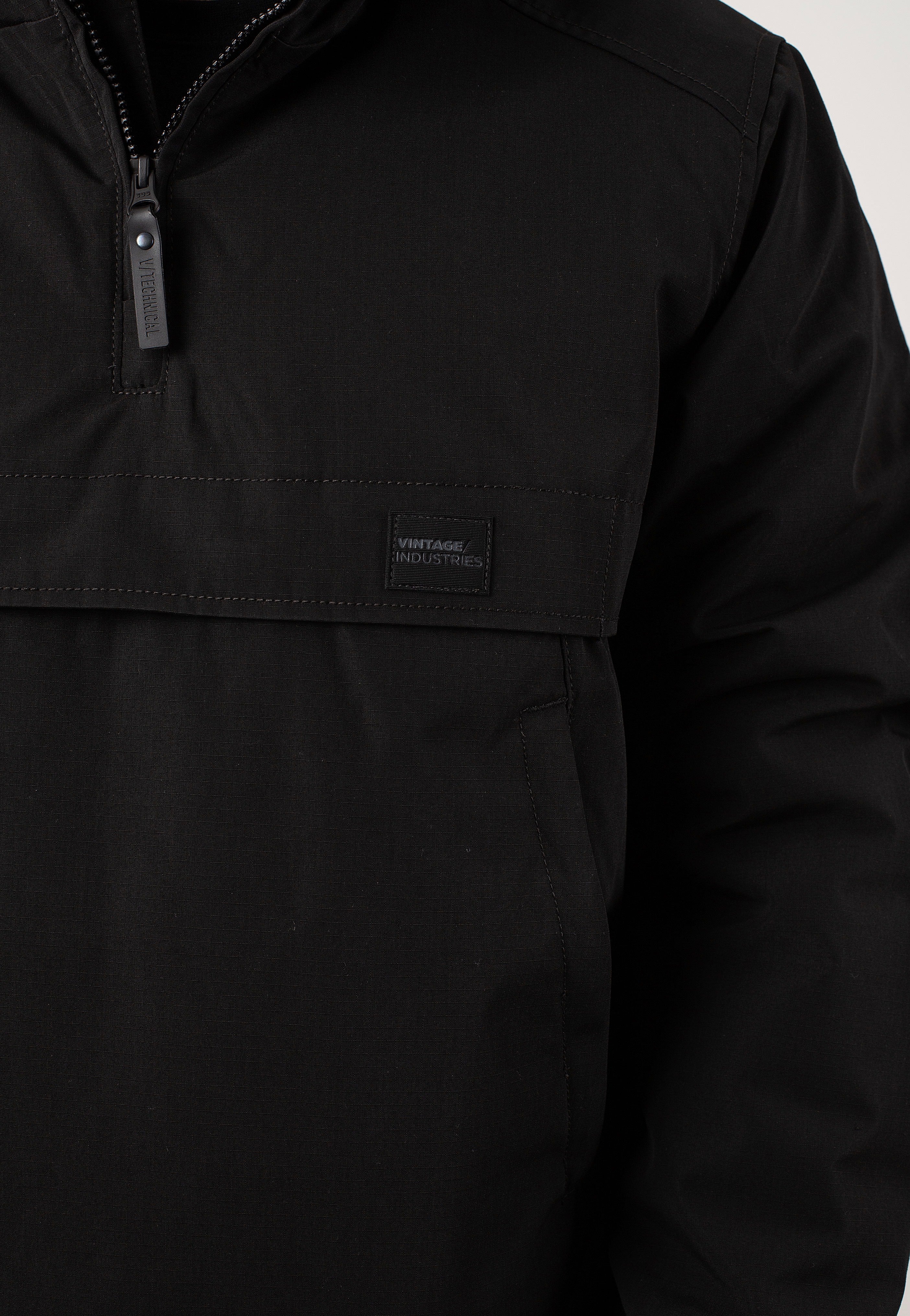 vintage-industries-oscar-black-veste-noire-coton-homme image 2