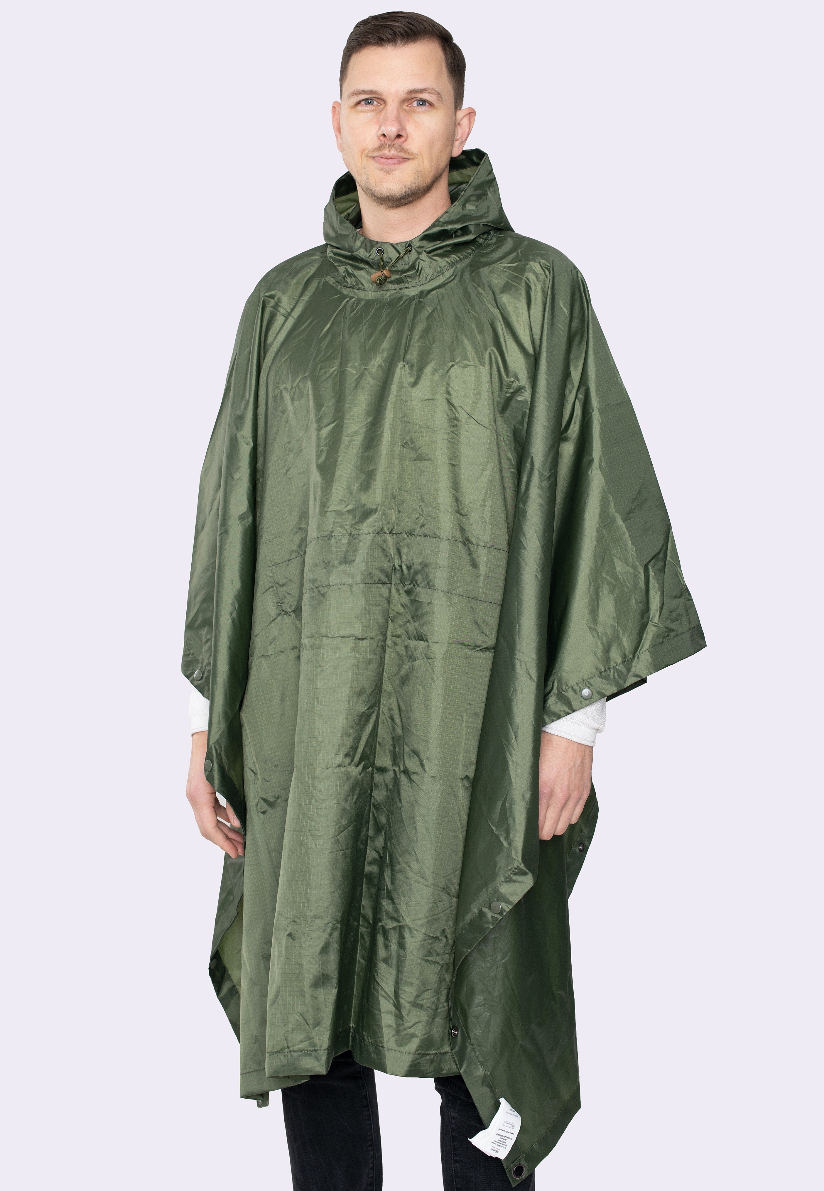 brandit-ripstop-olive-poncho-long-coupe-vent-homme image 2