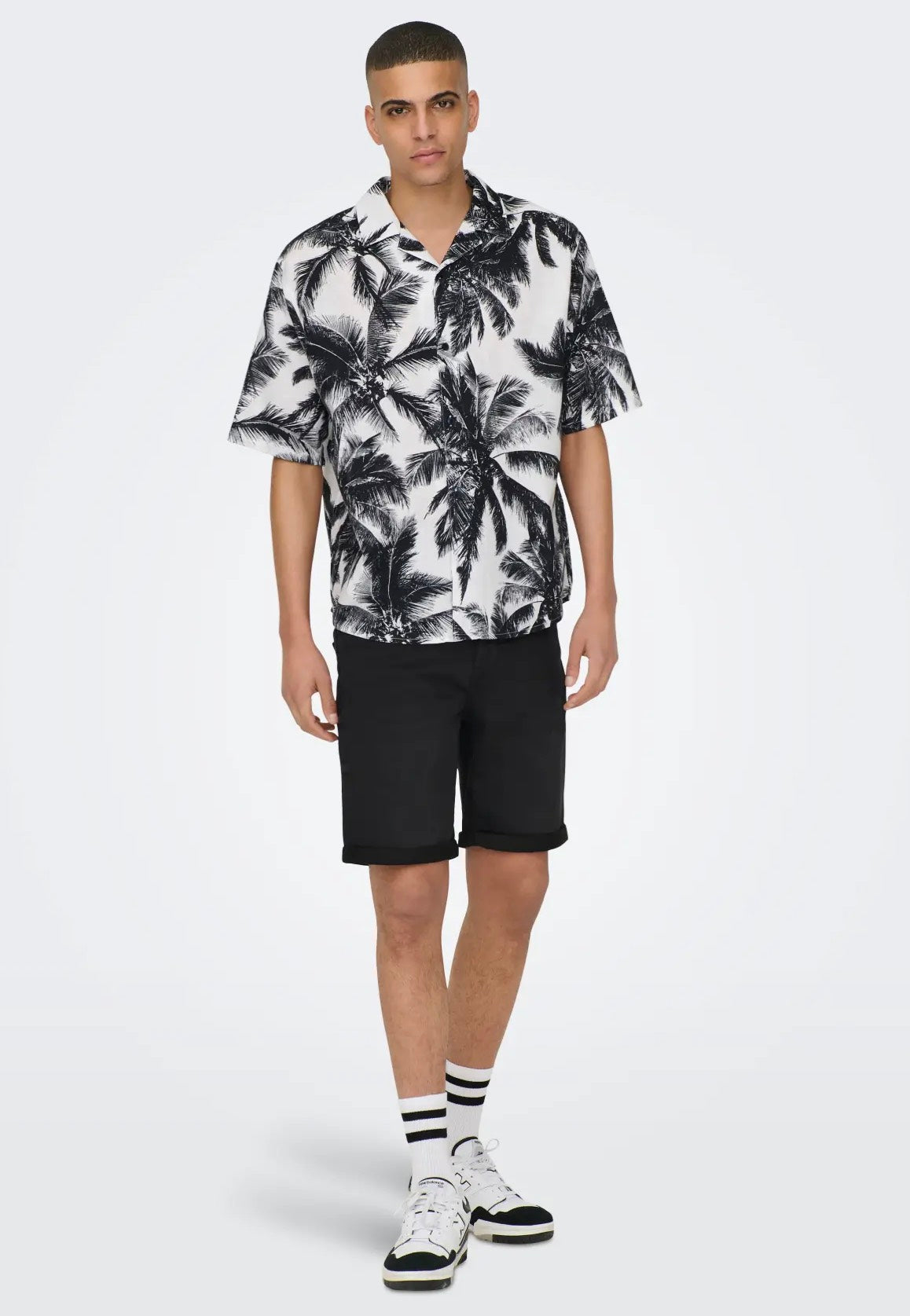 only-sons-ply-life-reg-black-shorts-homme-noir image 2